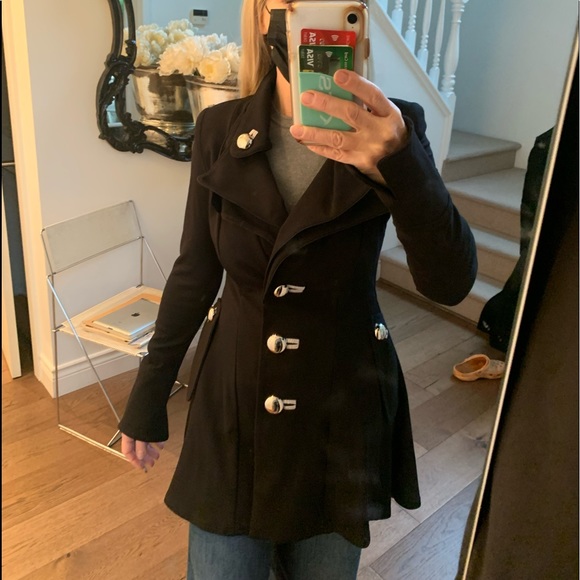 Gorgeous black with white trim jacket.  Bought in Ottawa at a high end shop. - Picture 2 of 3